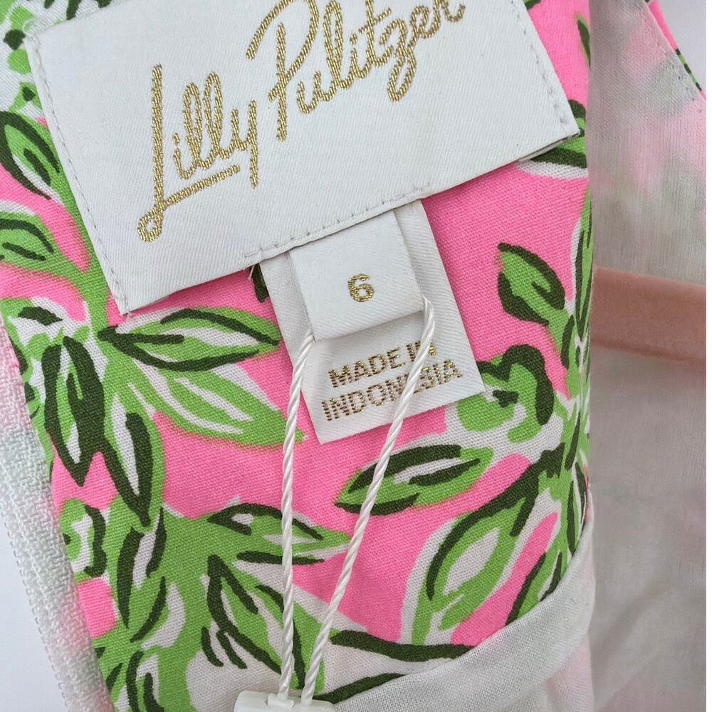 Lilly Pulitzer Women's Rousseau Pink Beckler Stretch Shift Dress Size 6 - Picture 10 of 12